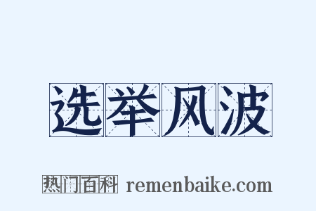 选举风波是什么意思的图片